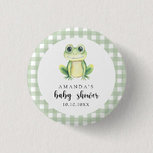 Badge Rond 2,50 Cm Bain de couleur Fête de naissance de Grenouille