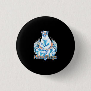 Badge Rond 2,50 Cm Bain Polaire Plongée Ice Jump Funny Ours Polaire B