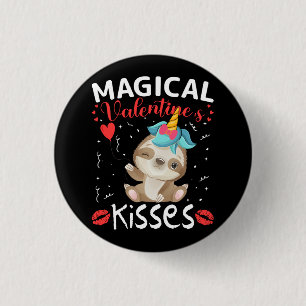 Badge Rond 2,50 Cm Baisers magiques de la Saint-Valentin
