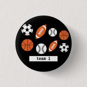 Badge Rond 2,50 Cm Bal sportif amusant