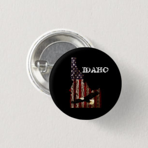 BADGE ROND 2,50 CM BALD EAGLE BURNT WOOD - IDAHO PATRIOT CLR