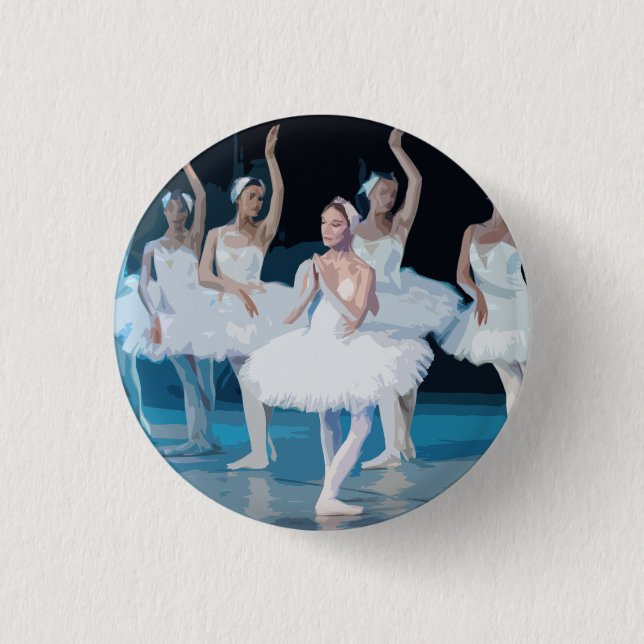 Badge Rond 2,50 Cm Ballerinas Danseur de ballet Dance Considérant Dan (Devant)