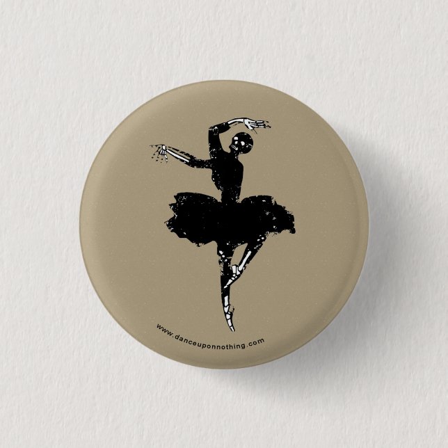 Badge Rond 2,50 Cm ballerine squelettique (Devant)