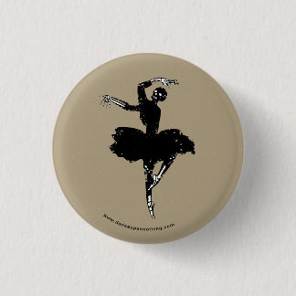Badge Rond 2,50 Cm ballerine squelettique