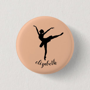 Badge Rond 2,50 Cm Ballet Ballerina en rose