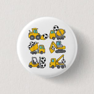 Badge Rond 2,50 Cm Ballon de Football Enfants Football Camions de Con