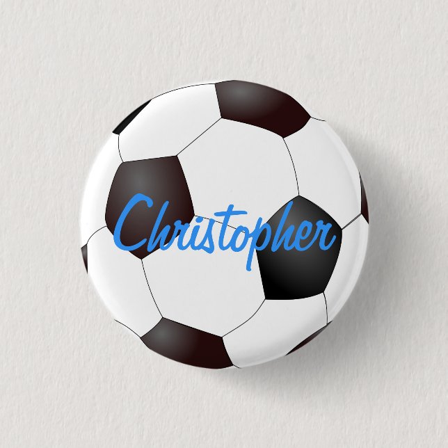 Badge Rond 2,50 Cm Ballon de football - personnalisable (Devant)