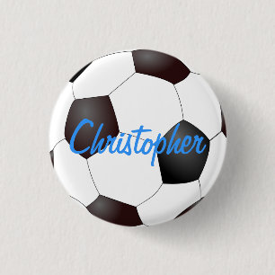 Badge Rond 2,50 Cm Ballon de football - personnalisable