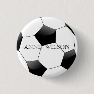 Badge Rond 2,50 Cm Ballon de football personnalisé personnalisable d