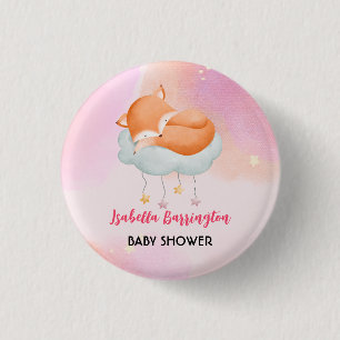 Badge Rond 2,50 Cm Ballons rouge renard rouge mignon baby shower fête