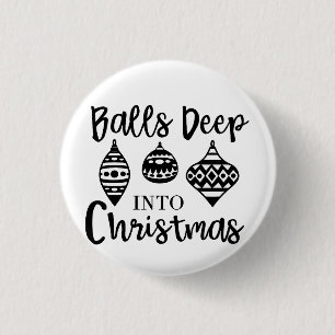 Badge Rond 2,50 Cm Balls Profondes Dans Noël Drôle Noël Noël Noël Noë