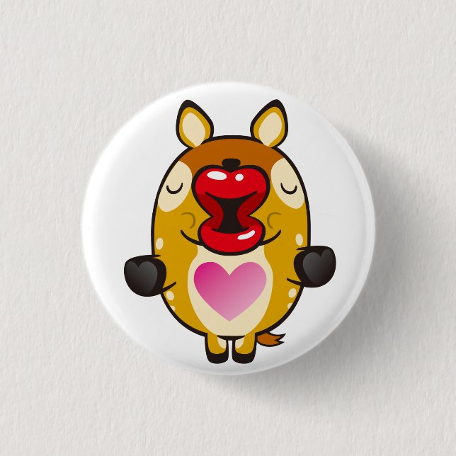 Badge Rond 2,50 Cm bambi baisant (Devant)