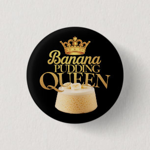 Badge Rond 2,50 Cm Banana Pudding Queen Design ultime pour dessert