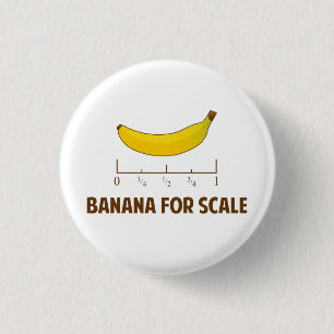 Badge Rond 2,50 Cm Banane à échelle