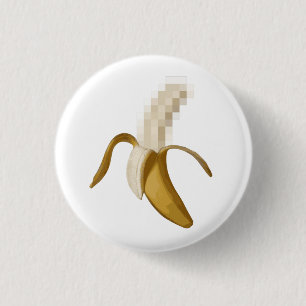 Badge Rond 2,50 Cm Banane épluchée censurée sale