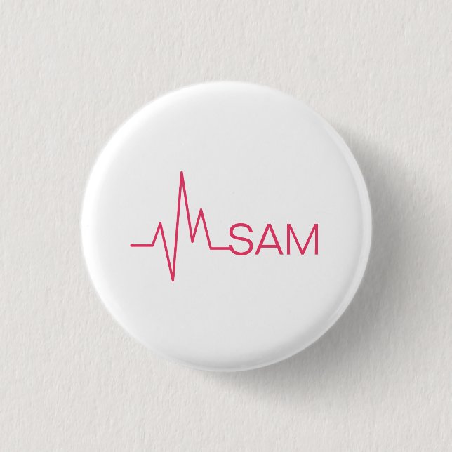 Badge Rond 2,50 Cm Bande cardiaque Médicale| Pour les médecins et les (Devant)