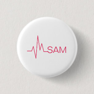Badge Rond 2,50 Cm Bande cardiaque Médicale  Pour les médecins et les