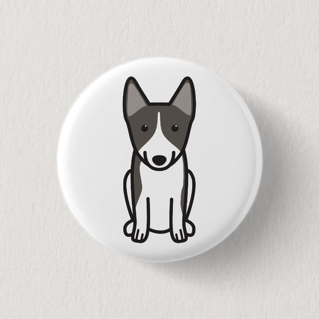 Badge Rond 2,50 Cm Bande dessinée de chien de Vallhund de Suédois (Devant)