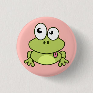 Badge Rond 2,50 Cm Bande dessinée mignonne drôle de grenouille