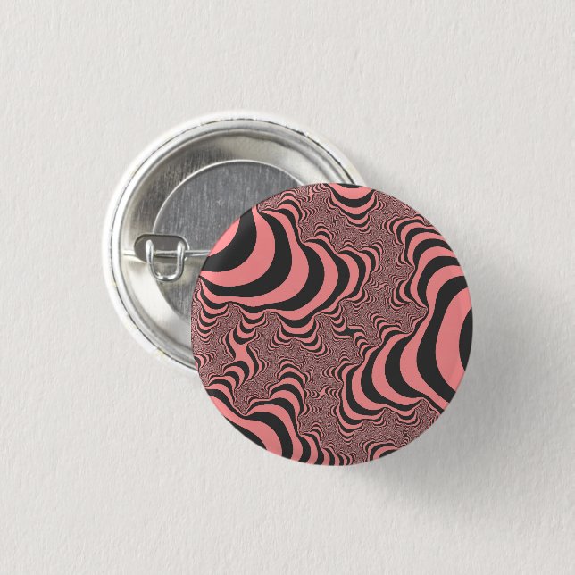 Badge Rond 2,50 Cm Bandes de zèbre rose pâle (Devant & derrière)
