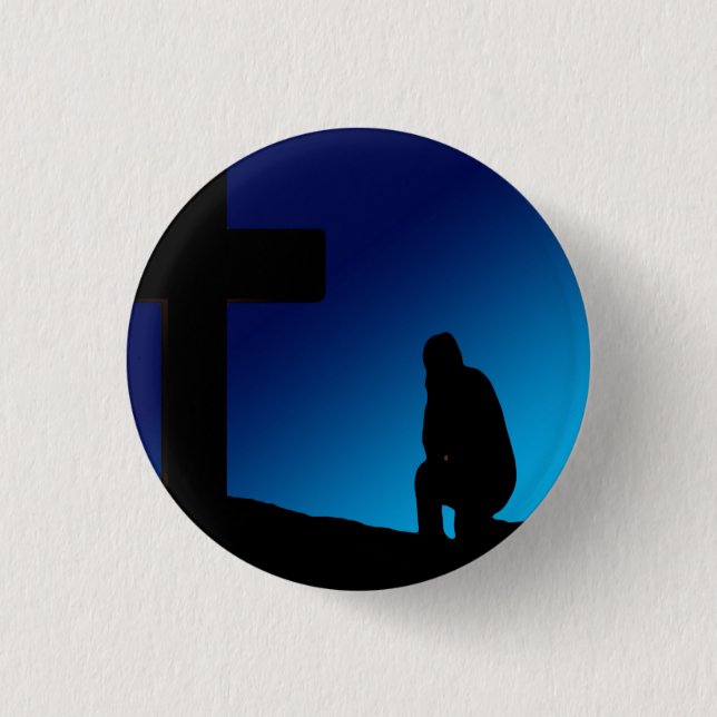 Badge Rond 2,50 Cm Bannière de prières croisées (Devant)