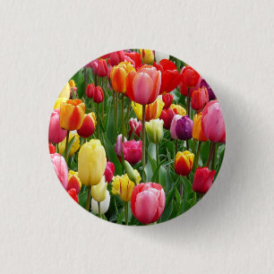 Badge Rond 2,50 Cm Bannière Jardin Fleurs Tulip