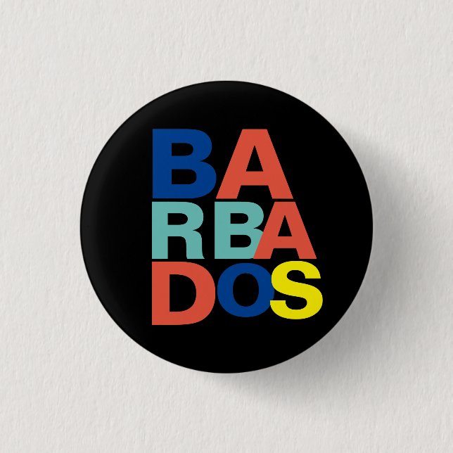 Badge Rond 2,50 Cm Barbade (Devant)