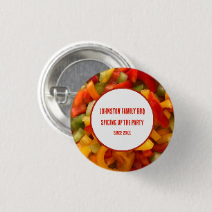 Badge Rond 2,50 Cm Barbecue familial en été Pimentez la fête