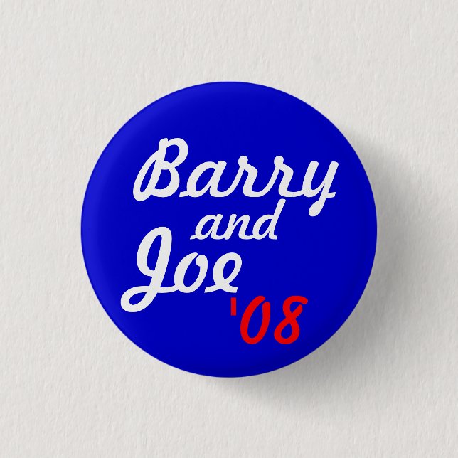 Badge Rond 2,50 Cm Barry et Joe '08 - customisé (Devant)