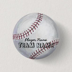 Badge Rond 2,50 Cm Baseball avec nom et numéro