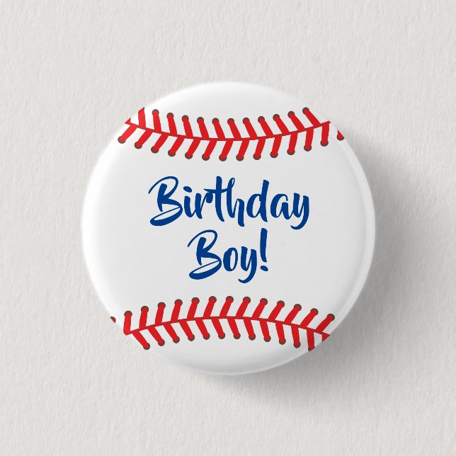 Badge Rond 2,50 Cm Baseball Club Sports 1er Anniversaire (Devant)