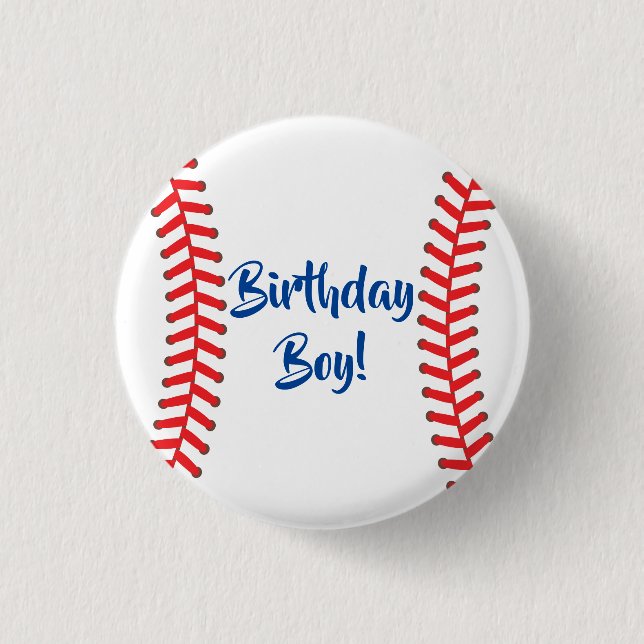 Badge Rond 2,50 Cm Baseball Club Sports 1er Anniversaire (Devant)