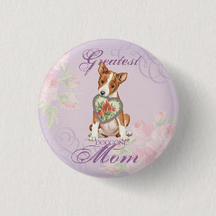 Badge Rond 2,50 Cm Basenji Heart Mom