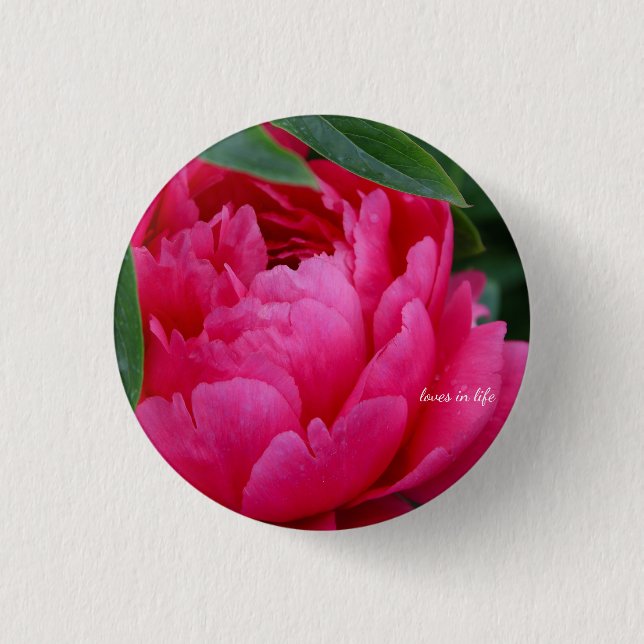 Badge Rond 2,50 Cm Bashful Pink Peony (Devant)