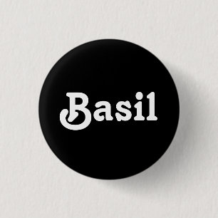 Badge Rond 2,50 Cm Basil Bouton