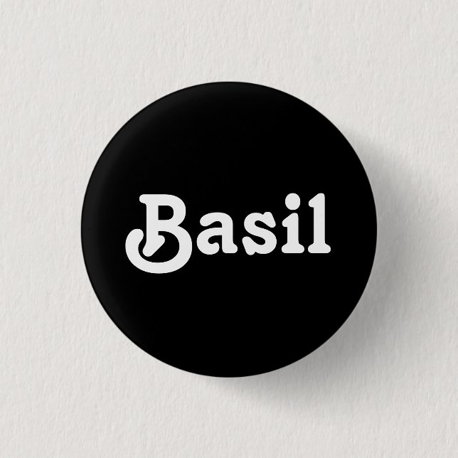 Badge Rond 2,50 Cm Basil Bouton (Devant)