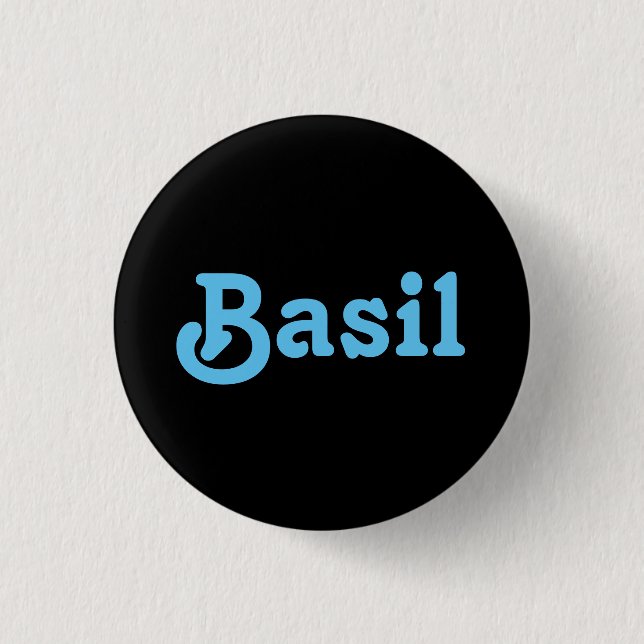 Badge Rond 2,50 Cm Basil Bouton (Devant)