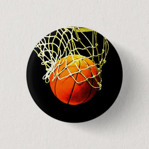 Badge Rond 2,50 Cm Basket-ball I Love