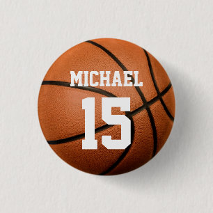 Badge Rond 2,50 Cm Basket-ball Votre nom