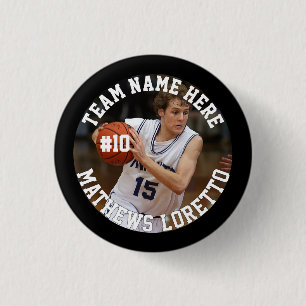 Badge Rond 2,50 Cm Basketball personnalisé pour enfants de sport