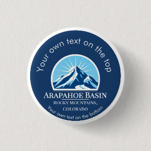 Badge Rond 2,50 Cm Bassin d'Arapahoe Montagnes Rocheuses Colorado ski