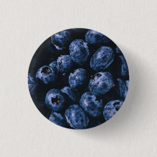 Badge Rond 2,50 Cm Bassin de mûres organiques de bleuets