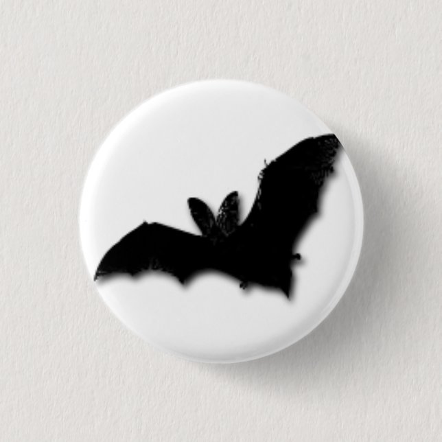 Badge Rond 2,50 Cm Bat noir (Devant)