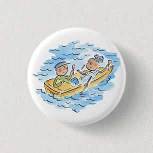 Badge Rond 2,50 Cm Bateau d'aviron