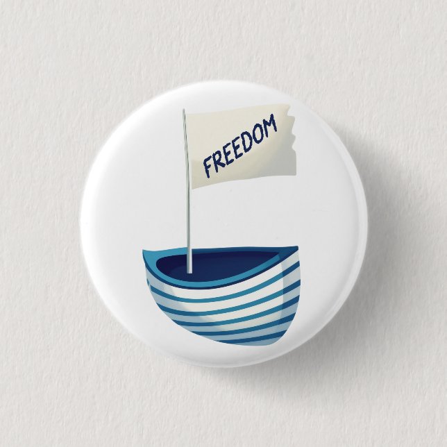Badge Rond 2,50 Cm Bateau de liberté nautique (Devant)