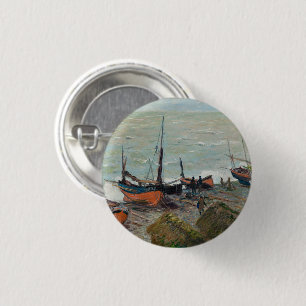 Badge Rond 2,50 Cm Bateaux de pêche Claude Monet vintages