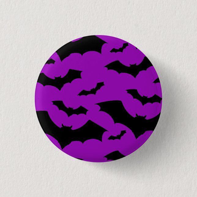 Badge Rond 2,50 Cm Bats pourpres de Deathrock (Devant)