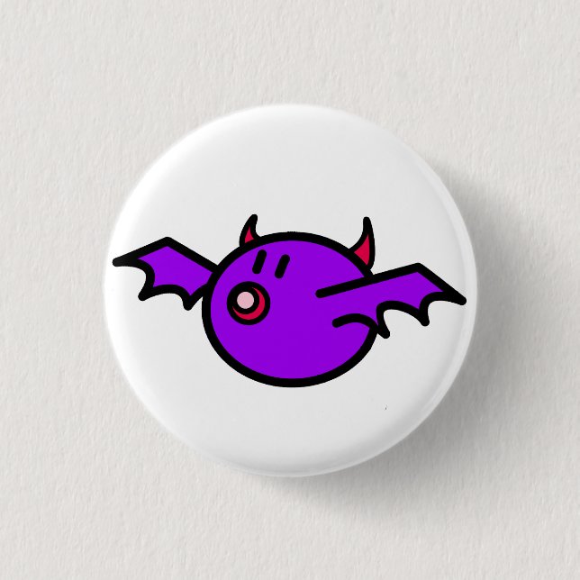 Badge Rond 2,50 Cm Batte violette (arrière - plan blanc) (Devant)