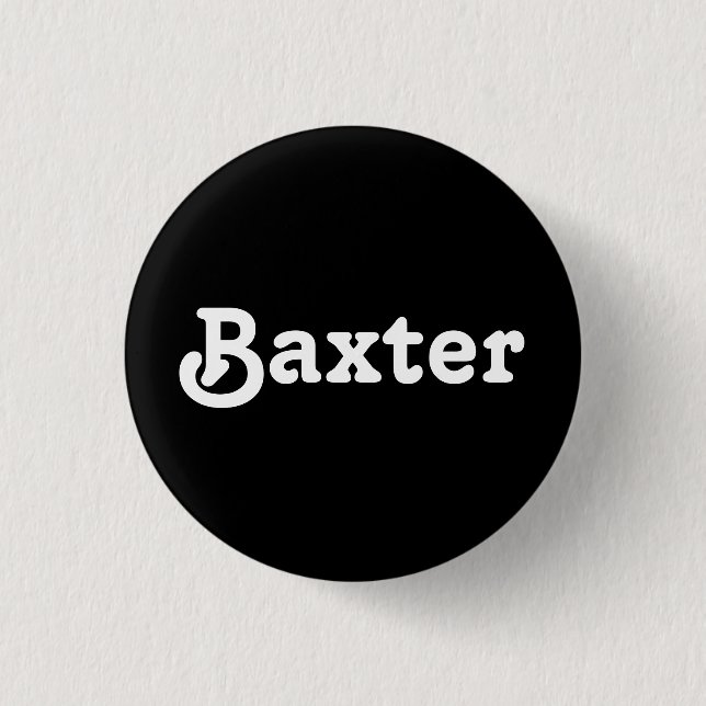 Badge Rond 2,50 Cm Baxter bouton (Devant)
