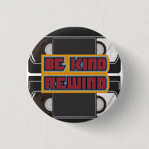Badge Rond 2,50 Cm Be Kind Rewind VHS Tape
